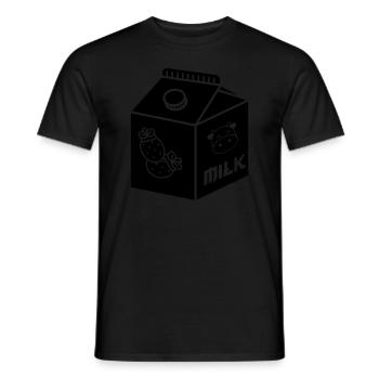 Strawberry Milk Cartons Japanese - Men's T-Shirt - black - Front - AI Model Male 178 light (178cm)