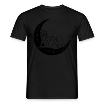 Moon Goddess Wicca Pagan Norse mythology - Men's T-Shirt - black - Front - AI Model Male 178 light (178cm)