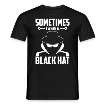 Cybersécurité Sécurité informatique Black Hat - T-shirt homme - noir - Devant - AI Model Male 178 light (178cm)