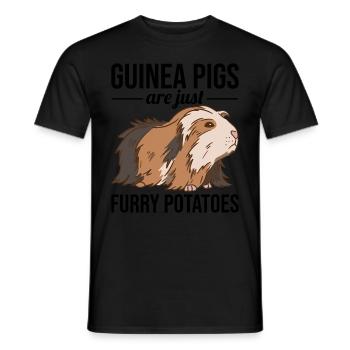 Lustige Meerschweinchen sind einfach pelzige Karto - Männer T-Shirt - Schwarz - Vorne - AI Model Male 178 light (178cm)