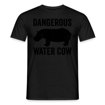 Lustiges Nilpferd Nilpferd Gefährliche Wasserkuh - Männer T-Shirt - Schwarz - Vorne - AI Model Male 178 light (178cm)