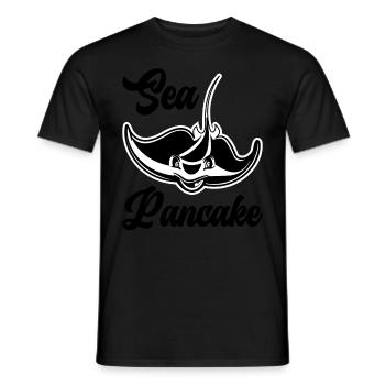 Lustiger Stachelrochen Manta Rochen Meer Pfannkuch - Männer T-Shirt - Schwarz - Vorne - AI Model Male 178 light (178cm)