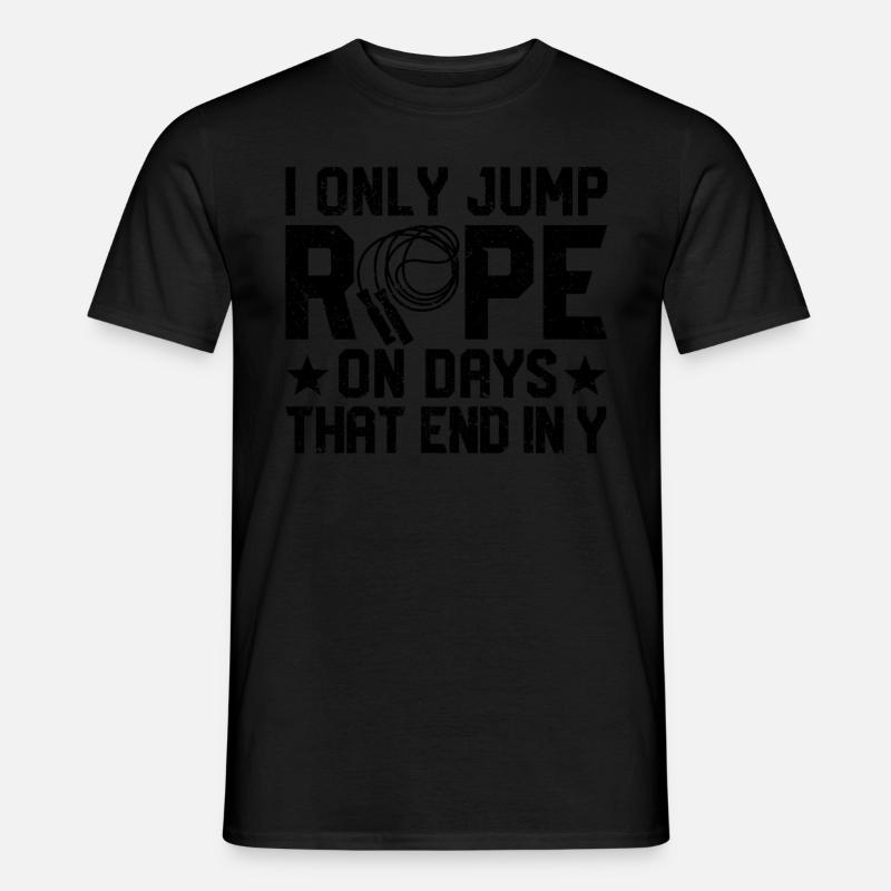 Lustiges Springseil Springseil - Männer T-Shirt - Schwarz