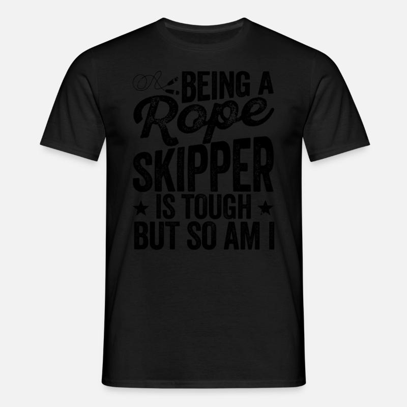 Lustiges Springseil Springseil - Männer T-Shirt - Schwarz