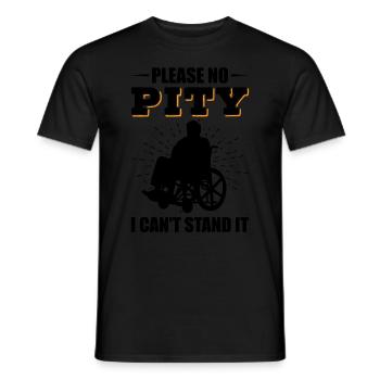 Funny Spinal Cord Injury Wheelchair Cross-Section - Men's T-Shirt - black - Front - AI Model Male 178 light (178cm)