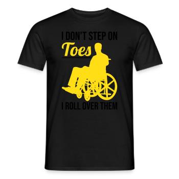 Drôle de lésion de la moelle épinière Coupe transversale du fauteuil roulant - T-shirt homme - noir - Devant - AI Model Male 178 light (178cm)