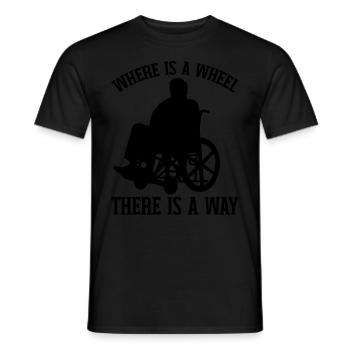 Drôle de lésion de la moelle épinière Coupe transversale du fauteuil roulant - T-shirt homme - noir - Devant - AI Model Male 178 light (178cm)