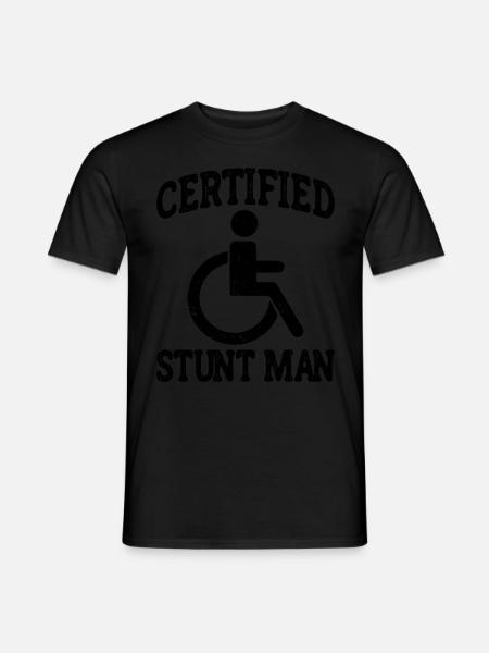Paraplegic Handicap Paraplegia Certificate - Men's T-Shirt - black