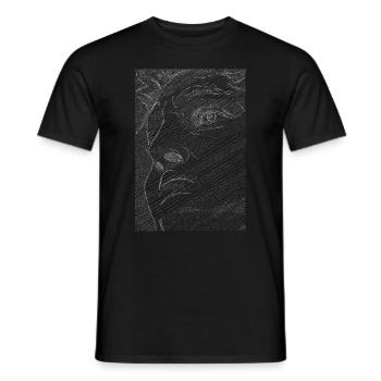 Art Academia Aesthetic David Face Michelangelo - Männer T-Shirt - Schwarz - Vorne - AI Model Male 178 light (178cm)