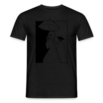 Finnish Goth Aesthetic Gothic Anime Girl Goth - Männer T-Shirt - Schwarz - Vorne - AI Model Male 178 light (178cm)