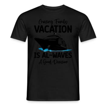 Fun Cruise Family Holiday Cruise Ship - Men's T-Shirt - black - Front - AI Model Male 178 light (178cm)
