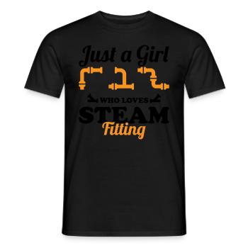 Juste une fille qui aime le monteur de vapeur à vapeur - T-shirt homme - noir - Devant - AI Model Male 178 light (178cm)