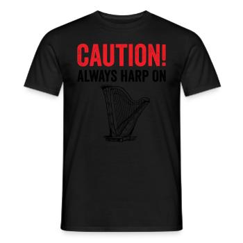 Harfenspieler Harfenist - Männer T-Shirt - Schwarz - Vorne - AI Model Male 178 light (178cm)