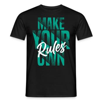 Make your own rules - Männer T-Shirt - Schwarz - Vorne - AI Model Male 178 light (178cm)
