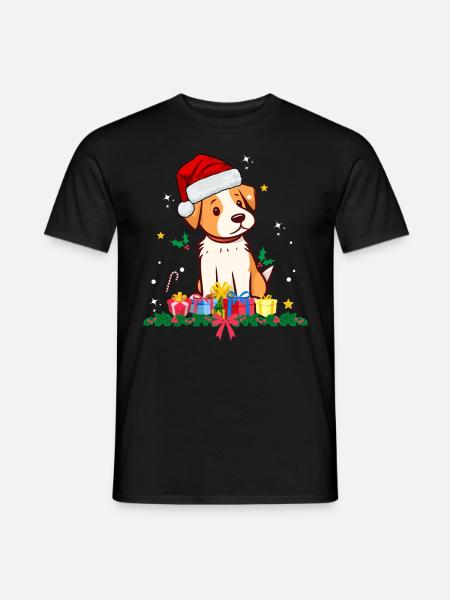 Dog Christmas - Men's T-Shirt - black