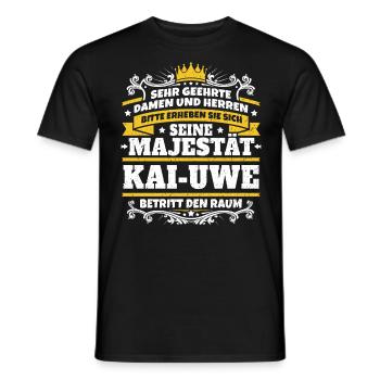 Seine Majestät Kai-Uwe - Männer T-Shirt - Schwarz - Vorne - AI Model Male 178 light (178cm)