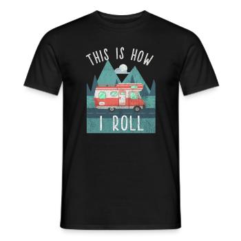 Voilà comment je roule camping vacances camp tente voyage - T-shirt homme - noir - Devant - AI Model Male 178 light (178cm)
