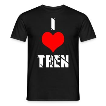 I love tren - Männer T-Shirt - Schwarz - Vorne - AI Model Male 178 light (178cm)