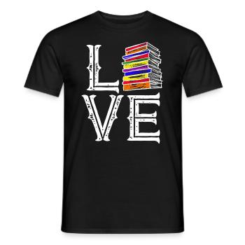 Love Reading Books For Book Lover - Männer T-Shirt - Schwarz - Vorne - AI Model Male 178 light (178cm)