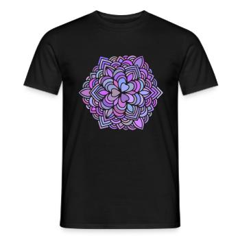 Mandala bunte Geschenkidee - Männer T-Shirt - Schwarz - Vorne - AI Model Male 178 light (178cm)