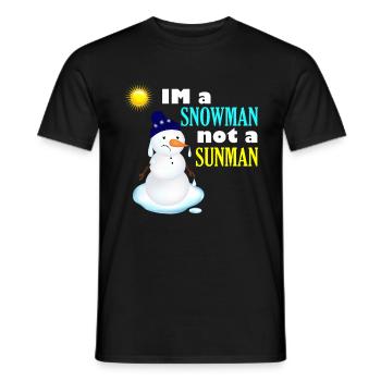 Snowman in the sun - Men's T-Shirt - black - Front - AI Model Male 178 light (178cm)