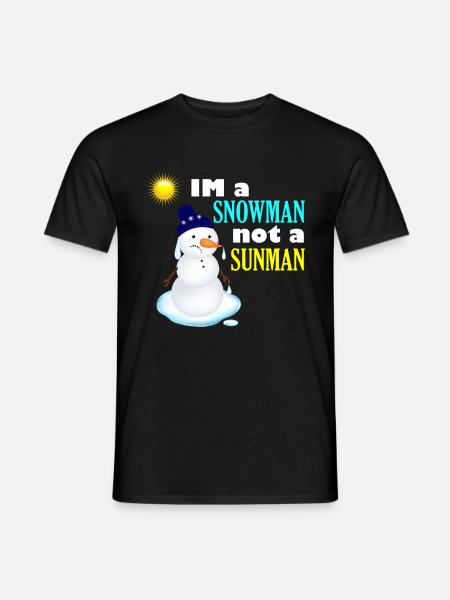 Snowman in the sun - Men's T-Shirt - black