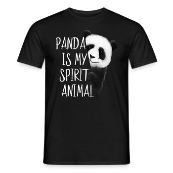 Panda is my spirit Animal favorite animal gift - Men's T-Shirt - black - Front - AI Model Male 178 light (178cm)