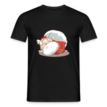 Santa Claus Kawaii - Männer T-Shirt - Schwarz - Vorne - AI Model Male 178 light (178cm)