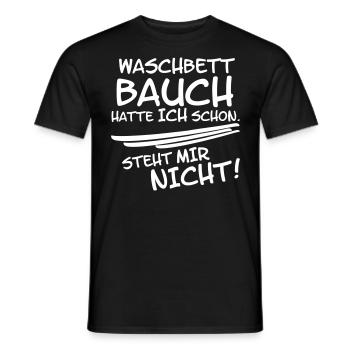 Je n'ai jamais eu un estomac de planche à laver - T-shirt homme - noir - Devant - AI Model Male 178 light (178cm)