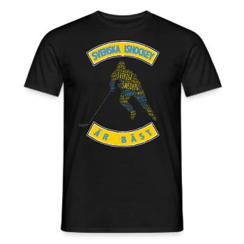 Hockey sur glace en Suède - T-shirt homme - noir - Devant - AI Model Male 178 light (178cm)