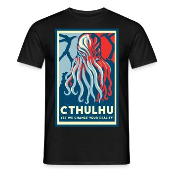 Cthulhu USA America - T-shirt homme - noir - Devant - AI Model Male 178 light (178cm)