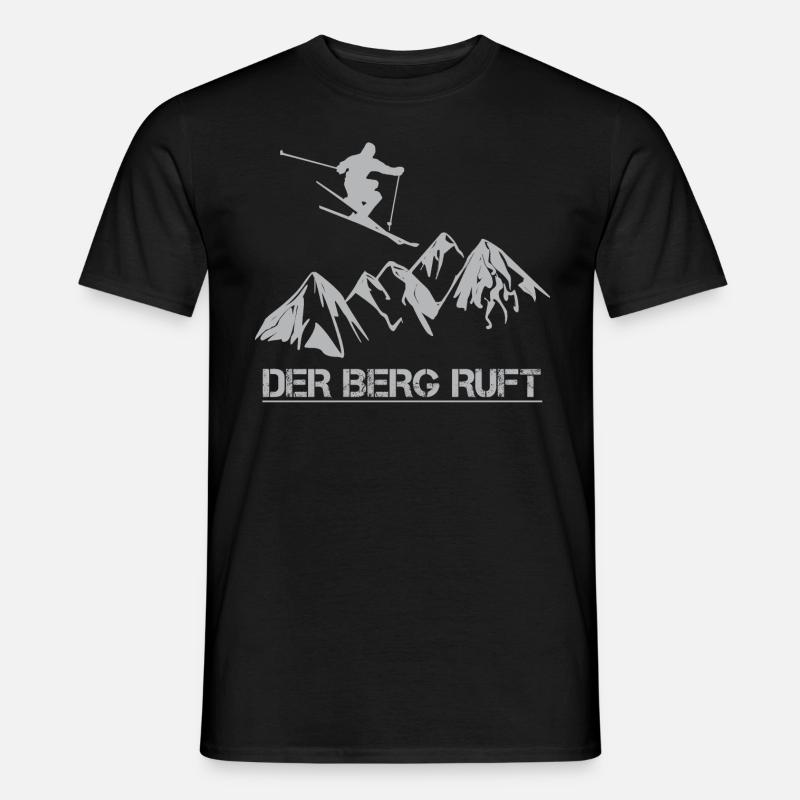 Ski Snowboard - Männer T-Shirt - Schwarz