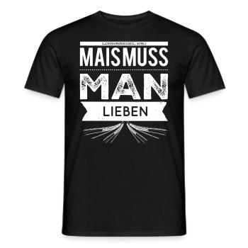 Il faut aimer le maïs - T-shirt homme - noir - Devant - AI Model Male 178 light (178cm)