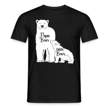 Eisbären Papa und Sohn Bär Bären Geschenk - Männer T-Shirt - Schwarz - Vorne - AI Model Male 178 light (178cm)