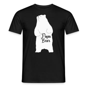 Dad bear father polar bear gift - Men's T-Shirt - black - Front - AI Model Male 178 light (178cm)