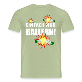 Le souffle du Nouvel An Pyro juste des tireurs - T-shirt homme - vert sauge - Devant - AI Model Male 178 light (178cm)