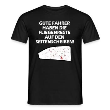 Les conducteurs ont les mouches sur les vitres latérales - T-shirt homme - noir - Devant - AI Model Male 178 light (178cm)