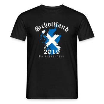 Tour de moto Ecosse - T-shirt homme - noir - Devant - AI Model Male 178 light (178cm)