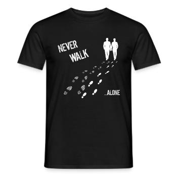 Ne marche jamais seul homme & homme - T-shirt homme - noir - Devant - AI Model Male 178 light (178cm)