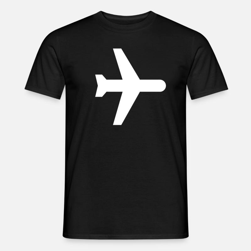 Airplan White - Männer T-Shirt - Schwarz