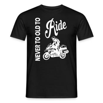 Never to Old to Ride - Männer T-Shirt - Schwarz - Vorne - AI Model Male 178 light (178cm)