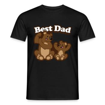 Père et fils - T-shirt homme - noir - Devant - AI Model Male 178 light (178cm)