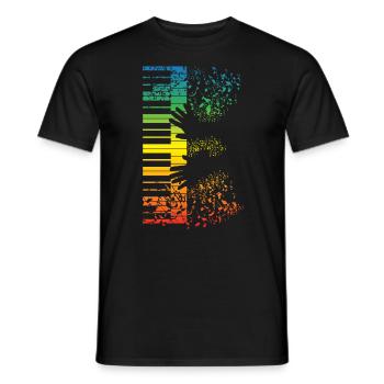 Keyboard Piano Gift Music Musician Instrument - Men's T-Shirt - black - Front - AI Model Male 178 light (178cm)