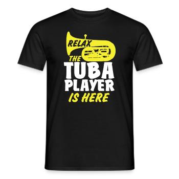 Cadeau tuba - Drôle de musicien instrument Tshirt - T-shirt homme - noir - Devant - AI Model Male 178 light (178cm)