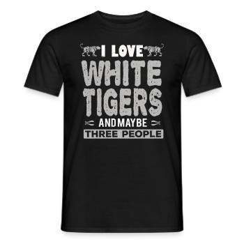 White Tiger Weißer Tiger - Männer T-Shirt - Schwarz - Vorne - AI Model Male 178 light (178cm)