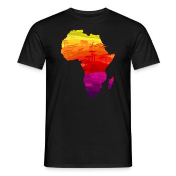 Afrika - Männer T-Shirt - Schwarz - Vorne - AI Model Male 178 light (178cm)