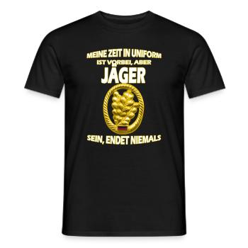 Bundeswehr Jäger Beret Badge - Men's T-Shirt - black - Front - AI Model Male 178 light (178cm)