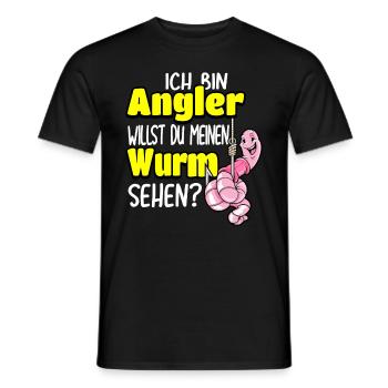 Pêcher - Je suis pêcheur tu veux mon ver - T-shirt homme - noir - Devant - AI Model Male 178 light (178cm)