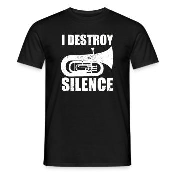 Tuba - Männer T-Shirt - Schwarz - Vorne - AI Model Male 178 light (178cm)