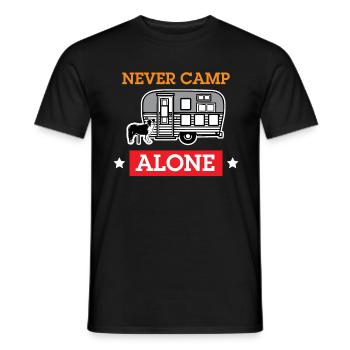 Border Collie Hunde Shirt Camping Caravane Camper - T-shirt homme - noir - Devant - AI Model Male 178 light (178cm)